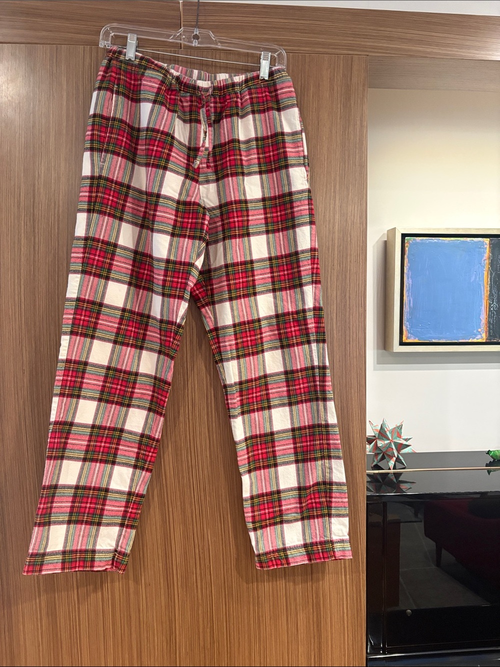 Hanna Andersson: Adult Flannel PJ Bottoms, XS, Holiday Plaid